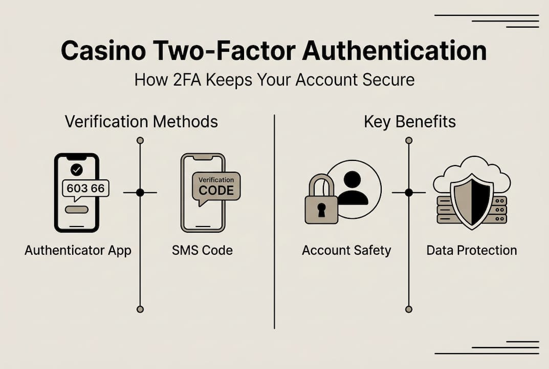 Infographic on casino 2FA methods and benefits