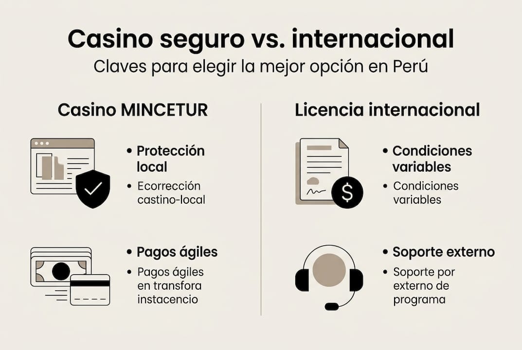 Cuadro comparativo de los casinos online más seguros en Perú