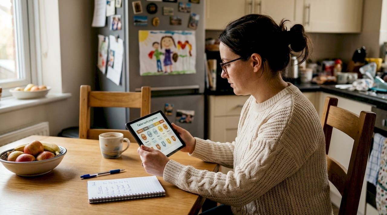 Woman reviews casino loyalty programme chart