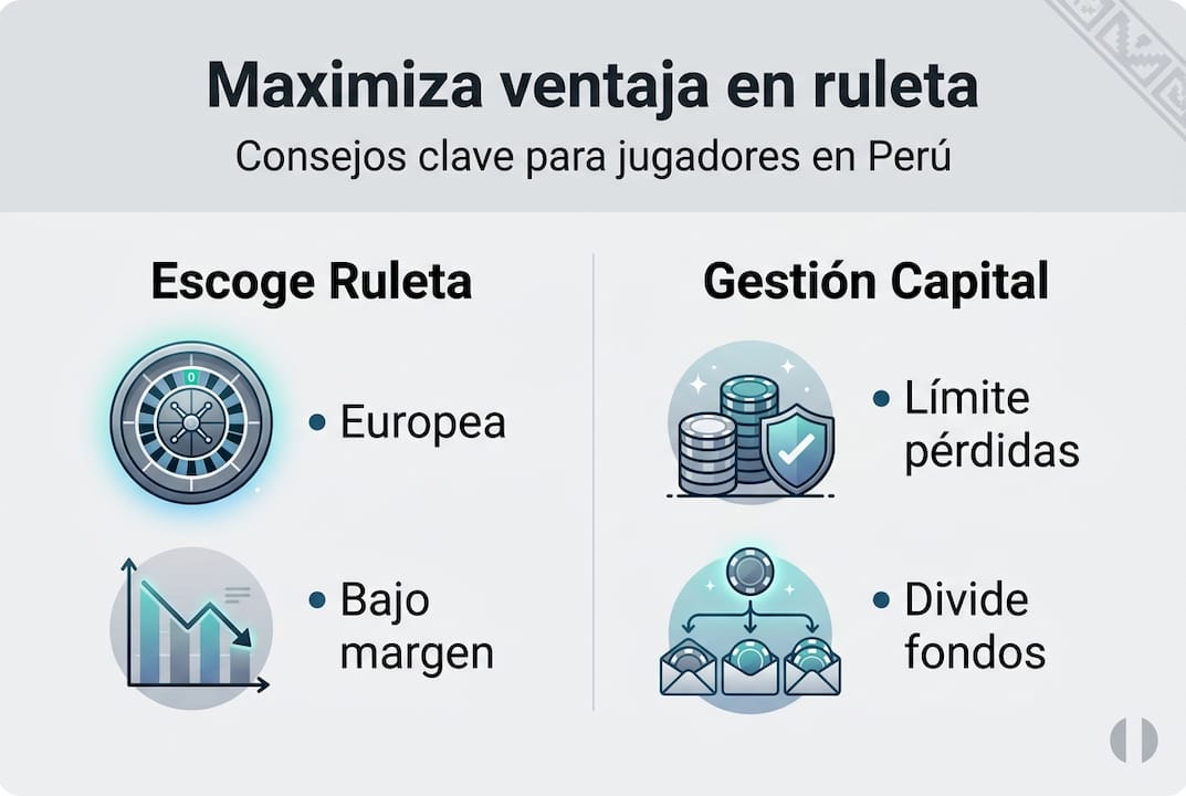 Infografía: recomendaciones esenciales para jugar a la ruleta online en Perú