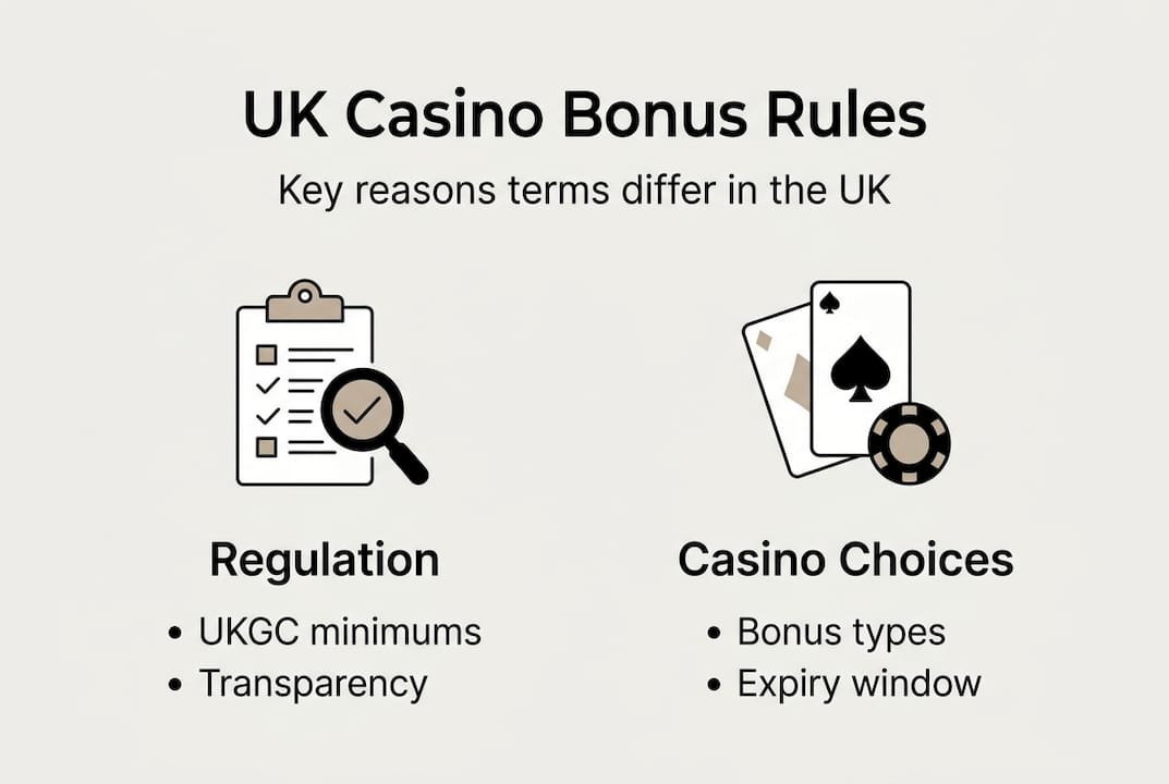 Infographic on why UK casino terms differ
