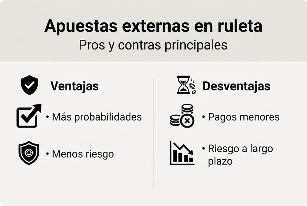 Infografía: pros y contras de las apuestas externas