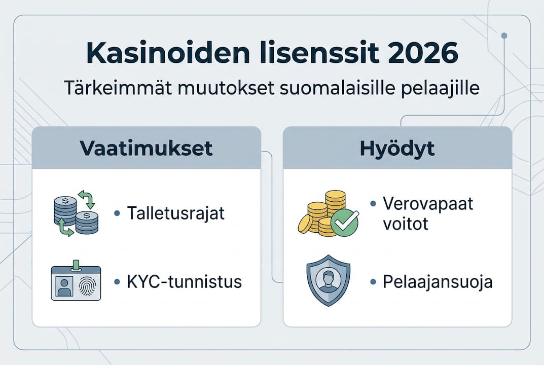 Kuvakooste: Miten kasinoiden lisenssikäytännöt Suomessa ovat muuttuneet