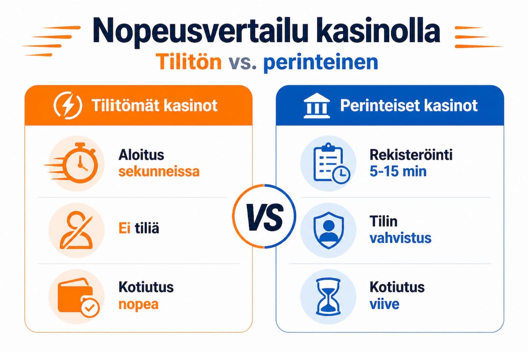Kasinokohtaisten nopeuksien vertailu infografiikan muodossa