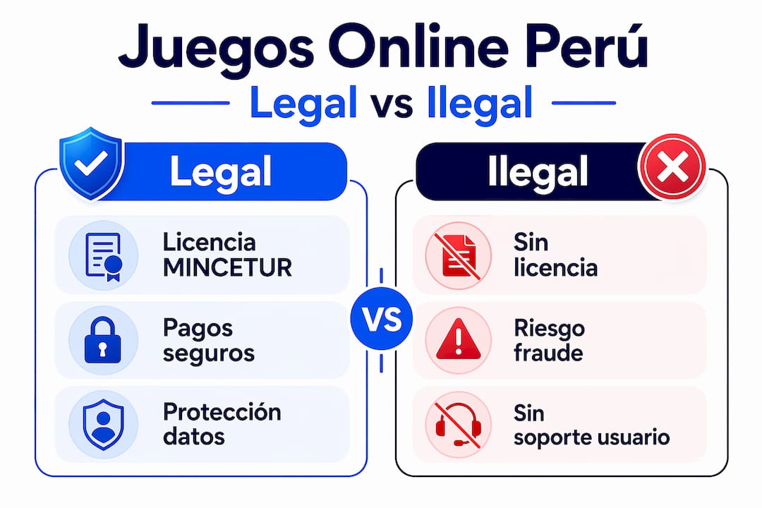 Infografía sobre las diferencias entre jugar en plataformas de apuestas legales y sitios clandestinos