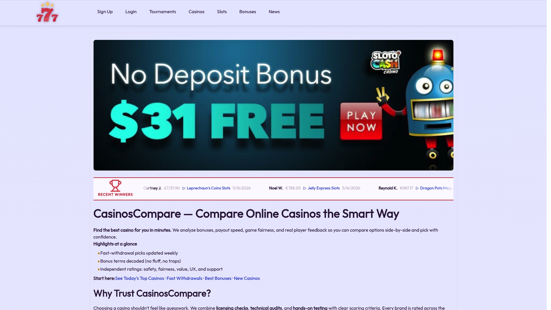https://casinoscompare.com