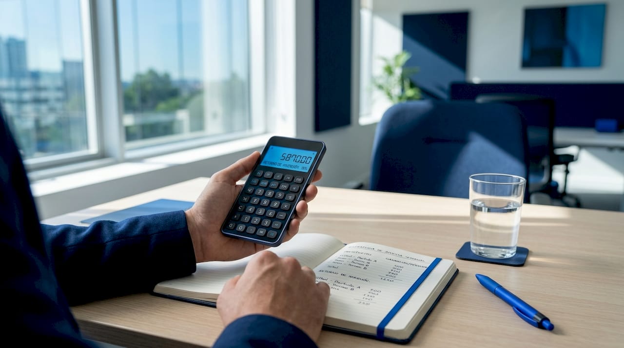 Preparando una estrategia de apuestas con la calculadora en mano.