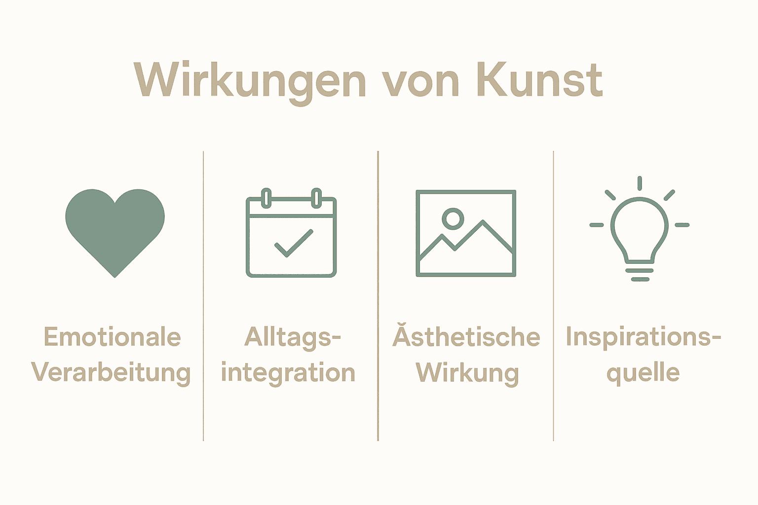 Infografik zeigt Haupteffekte und Inspirationsquellen von Kunst.