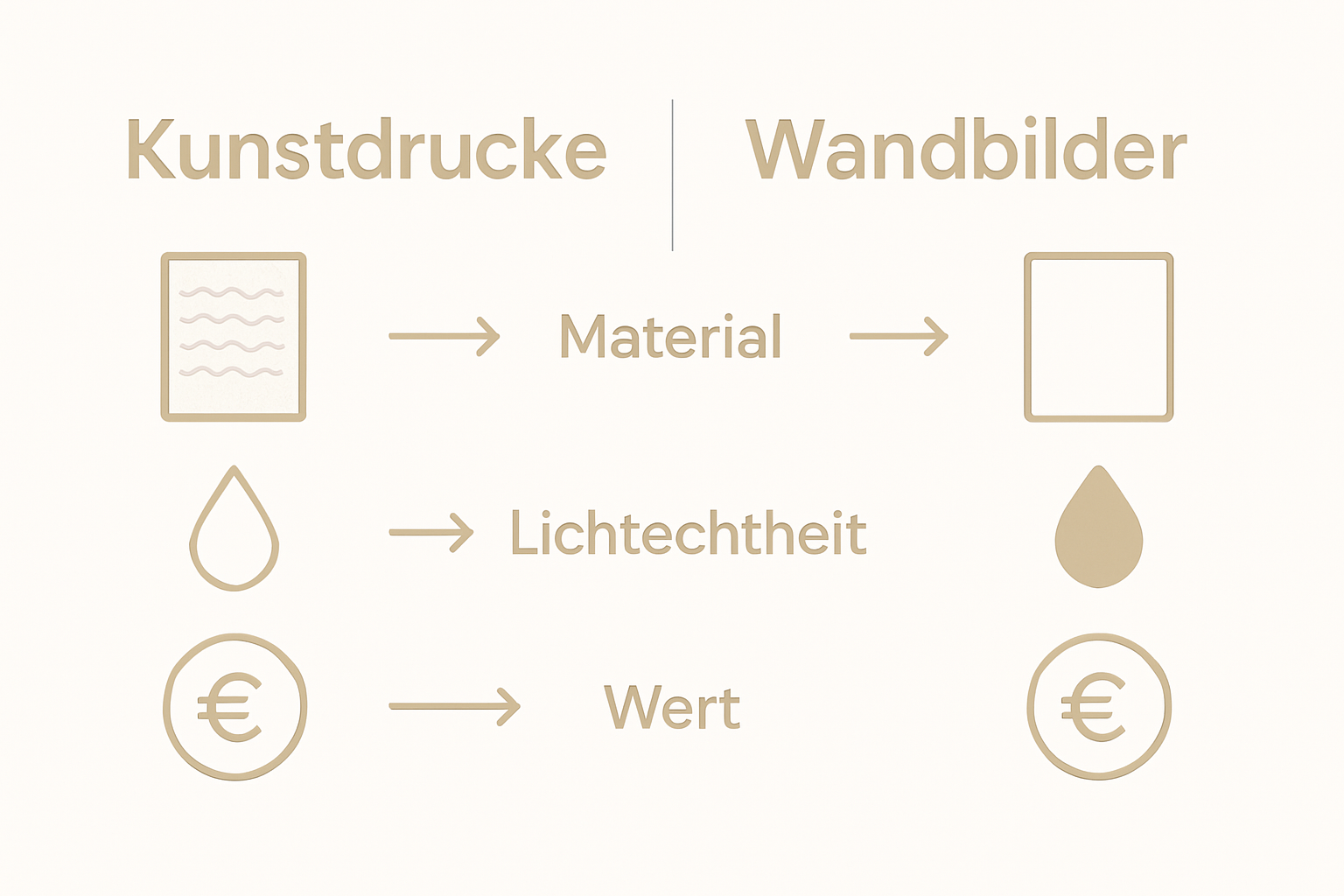 Kunstdruck versus mass production comparison infographic
