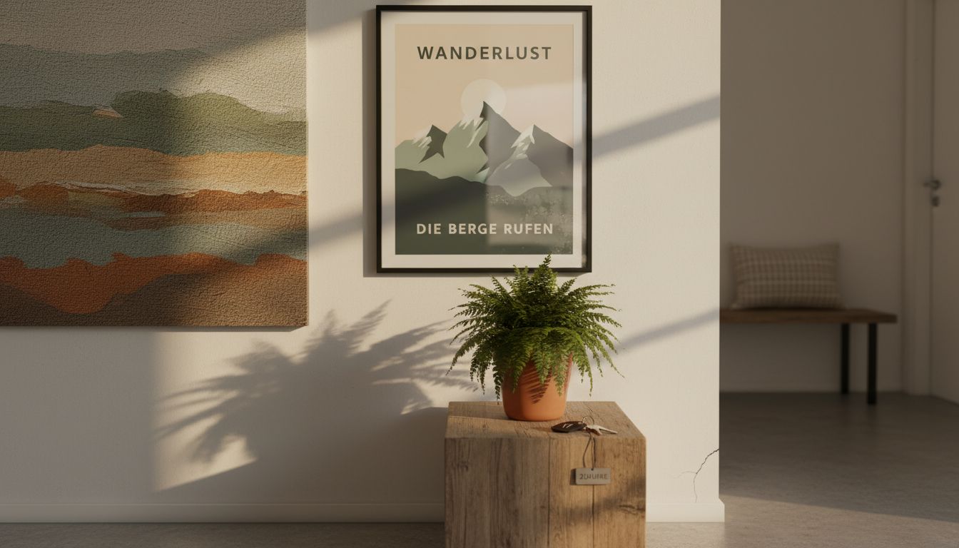 Differences in detail representation between canvas and poster directly on the wall in comparison