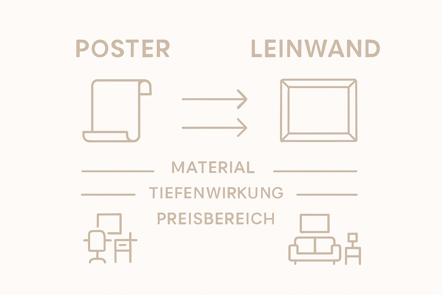 Infografik: Poster oder Leinwand – ein Vergleich