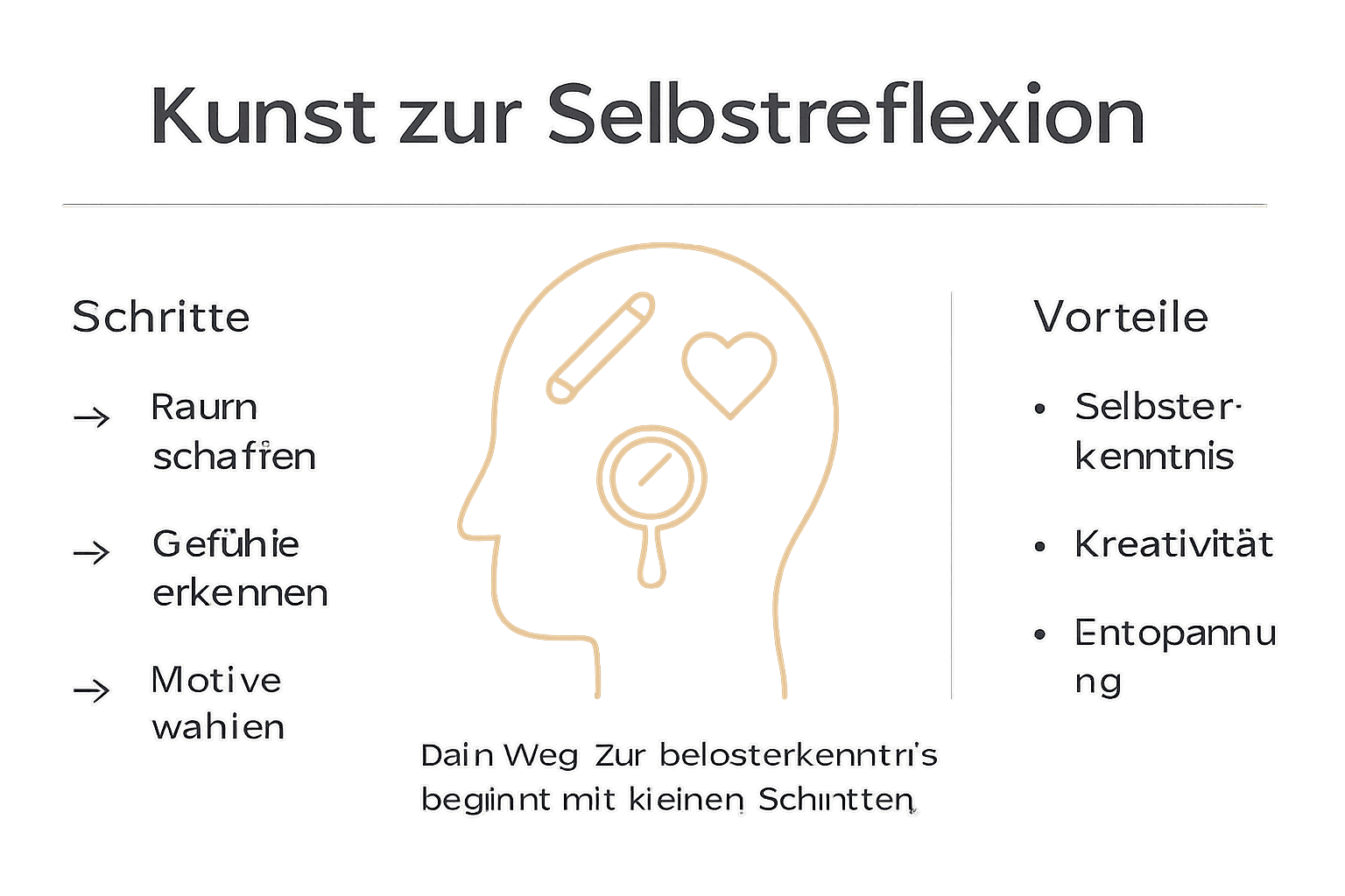 Grafik: Die wichtigsten Schritte zur kreativen Selbstfindung auf einen Blick