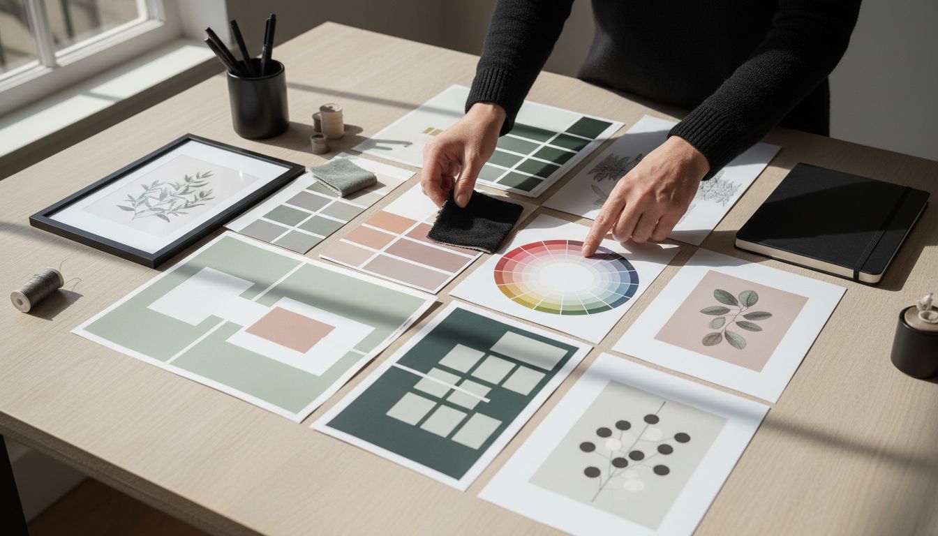 mood board art selection