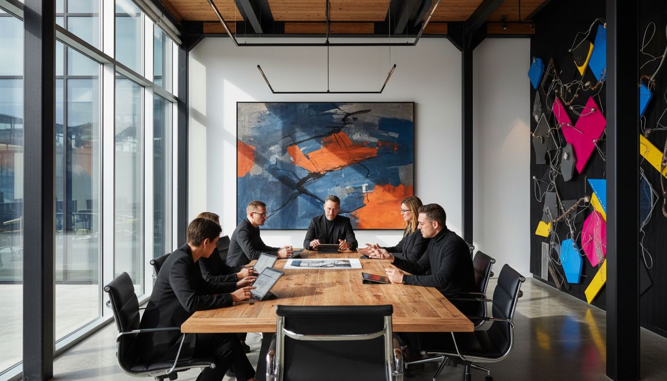 contemporary art workspace