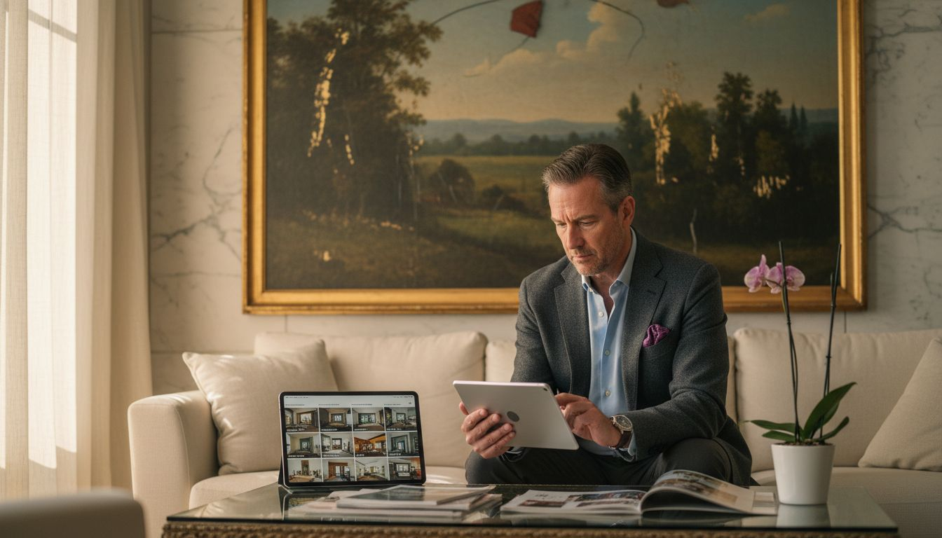 Homeowner choosing impactful art for space