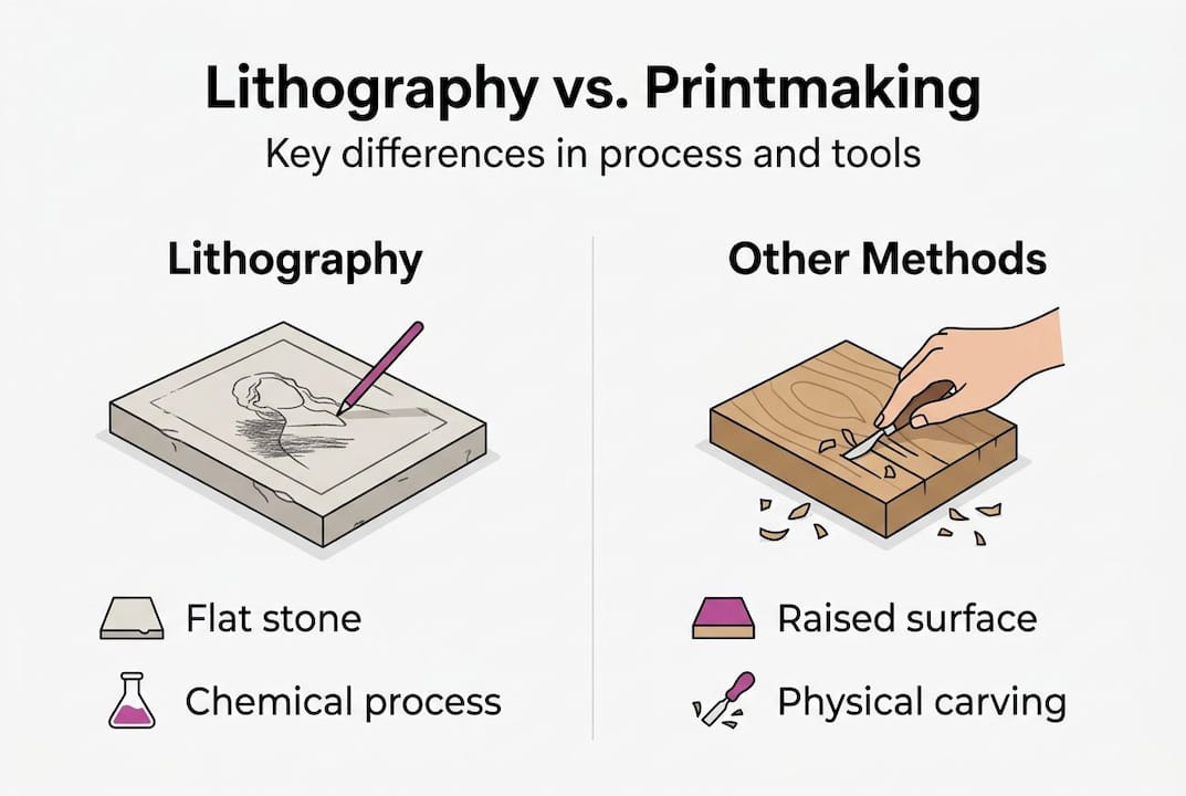 Infographic comparing lithography with other techniques