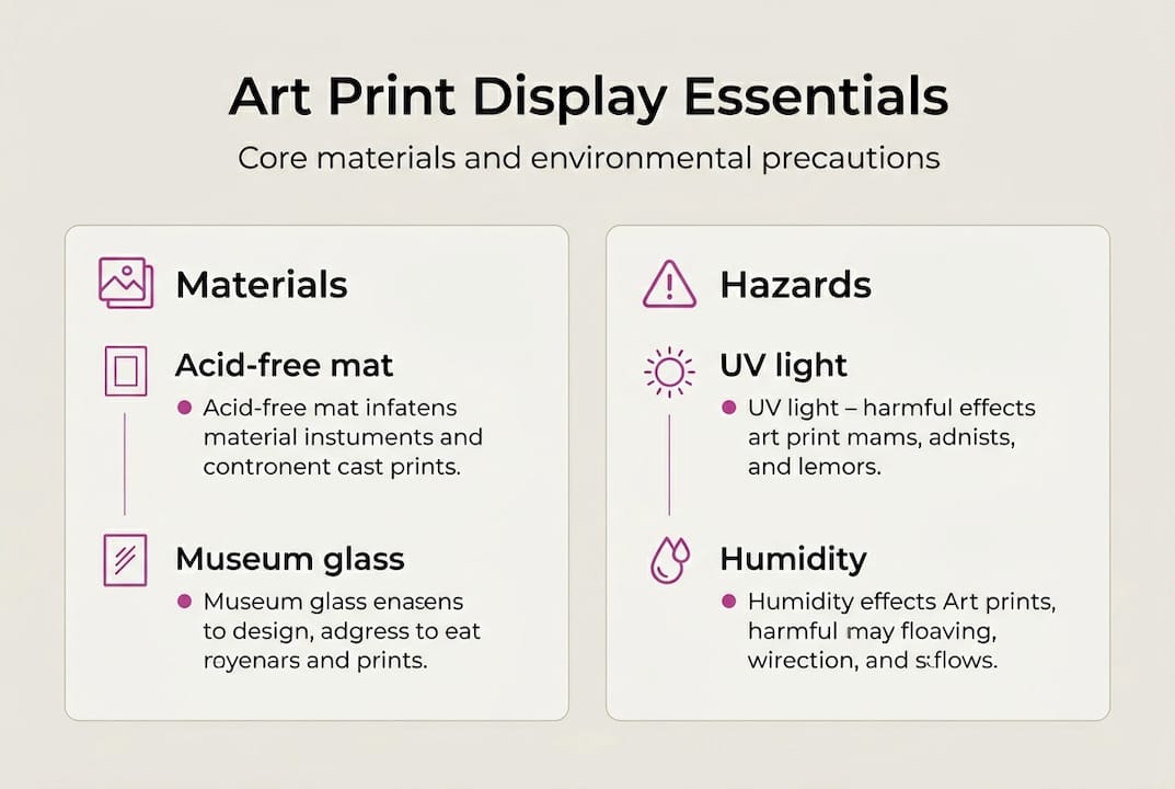 Infographic with key art print display essentials