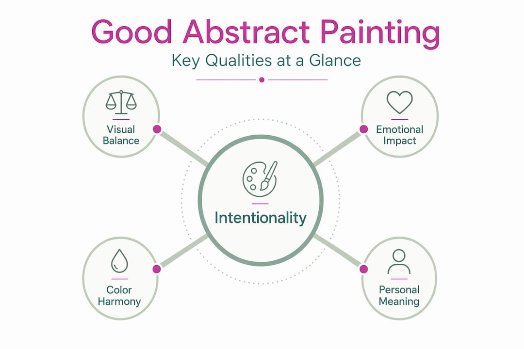 Hierarchy infographic of abstract painting qualities