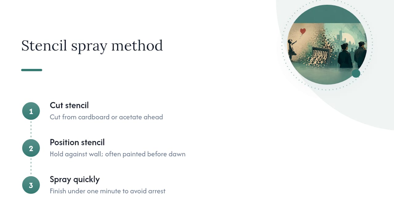 Three-step stencil spray process