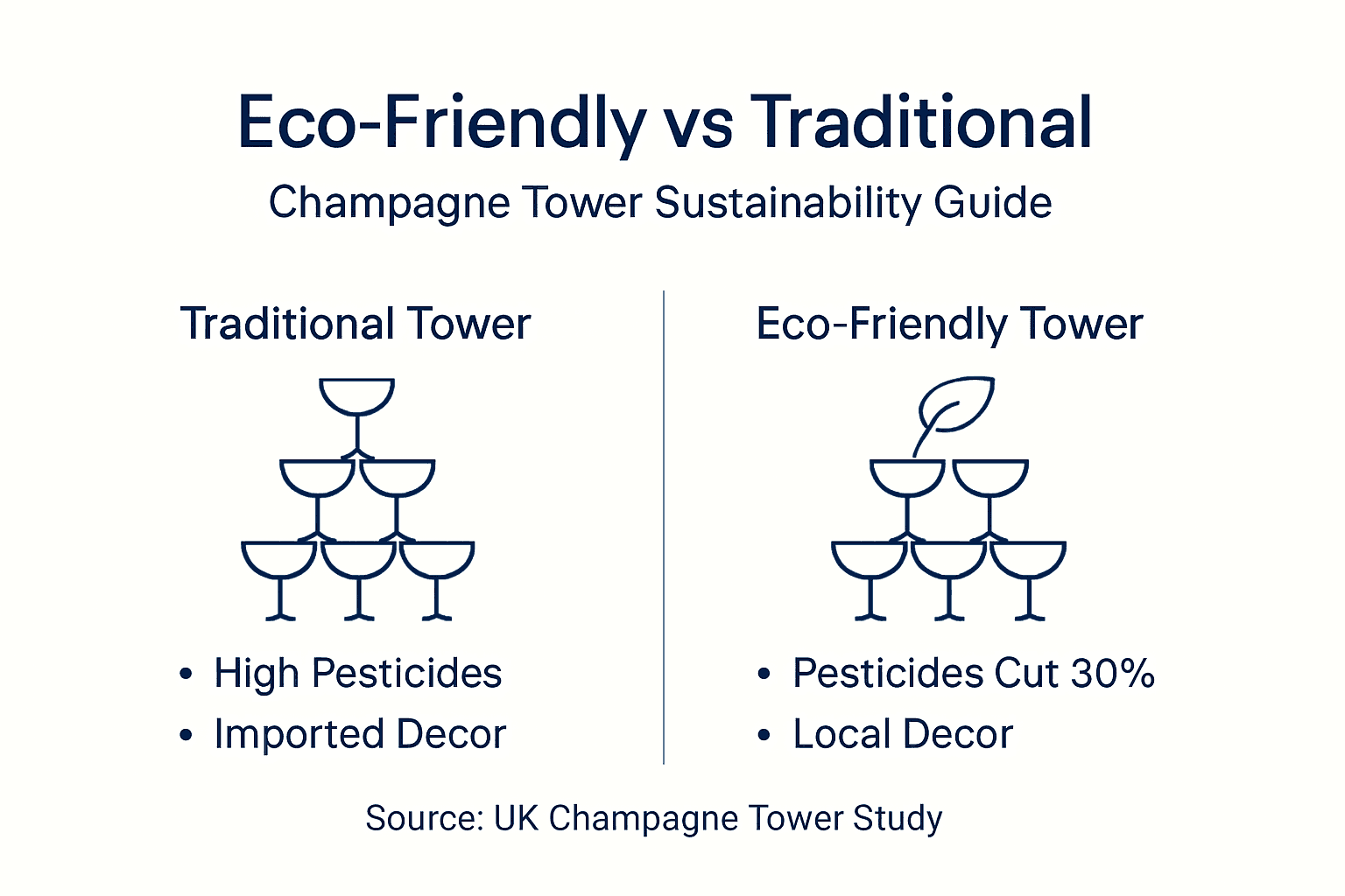 Infographic comparing traditional and eco-friendly towers