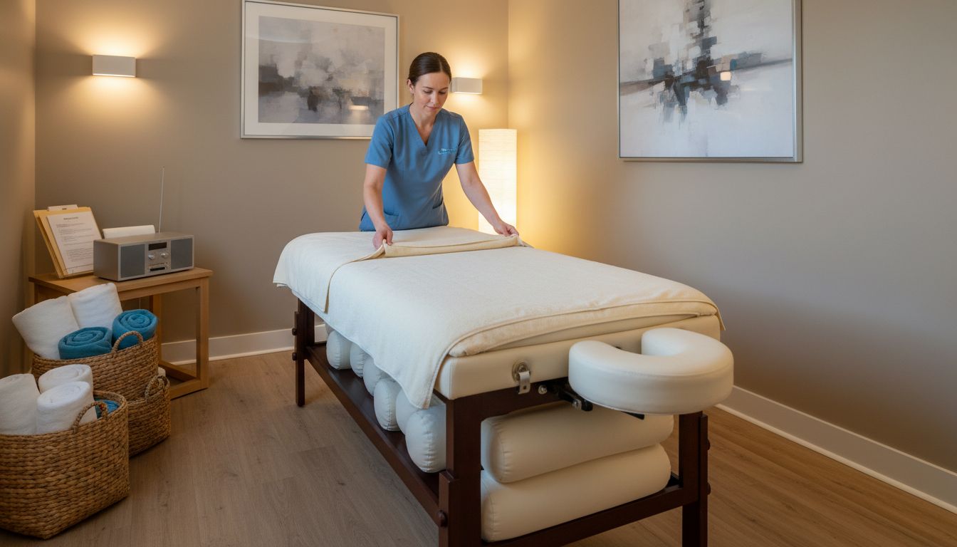 massage therapy setup