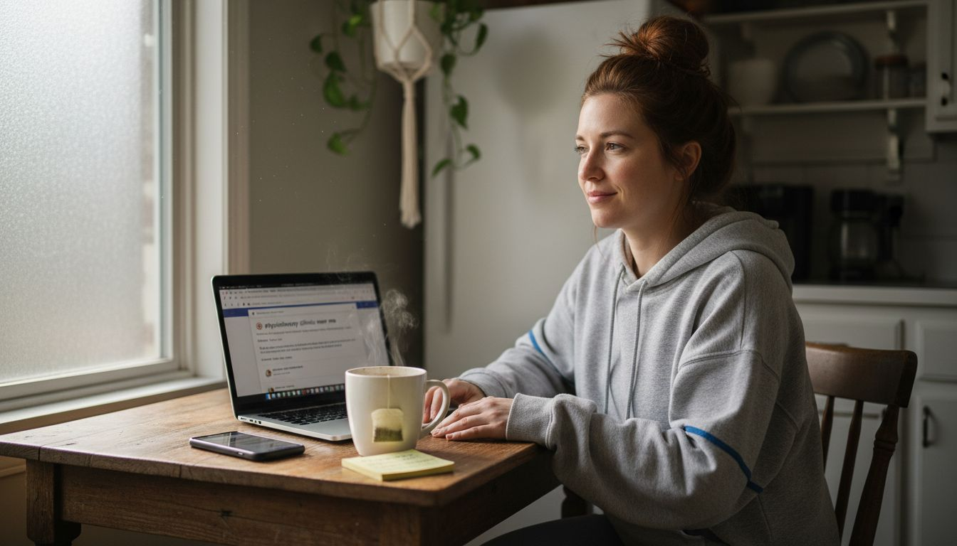 Patient researching physiotherapy clinics online