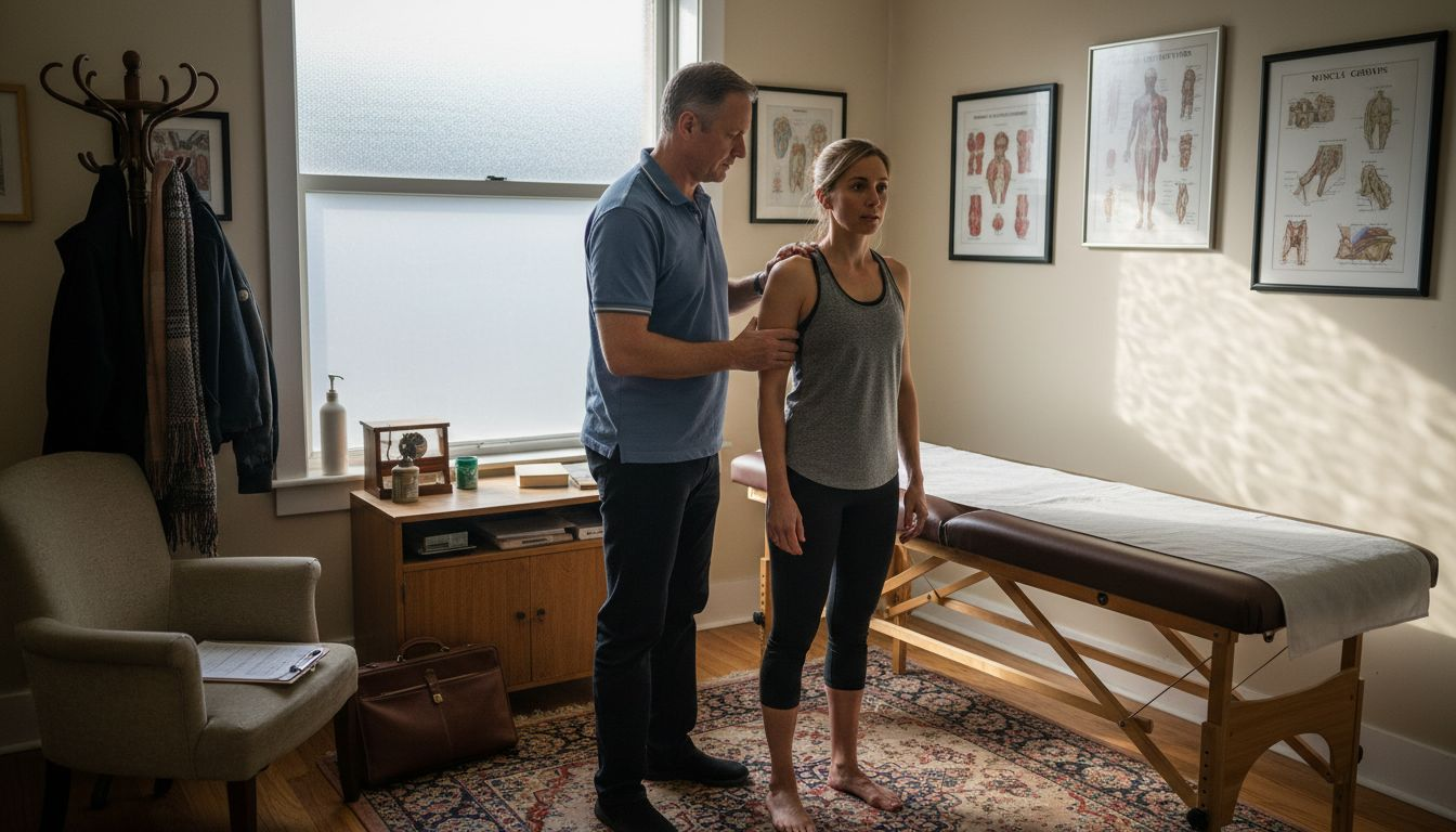 Chiropractor assessing patient in Ottawa clinic