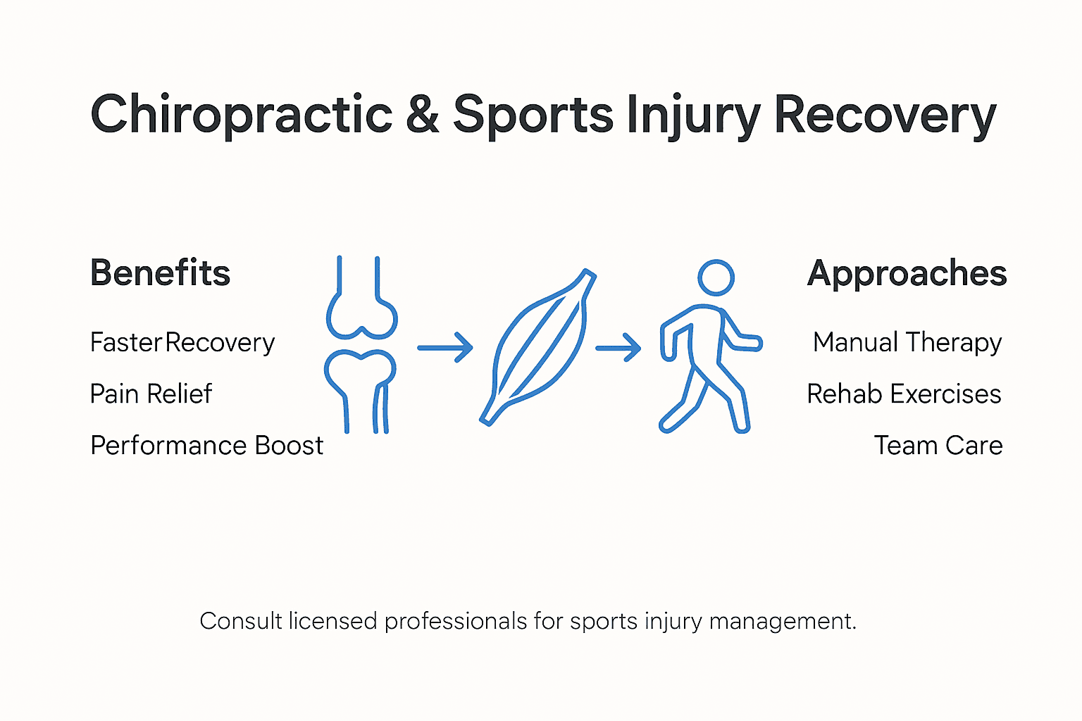 Infographic on chiropractic recovery and benefits