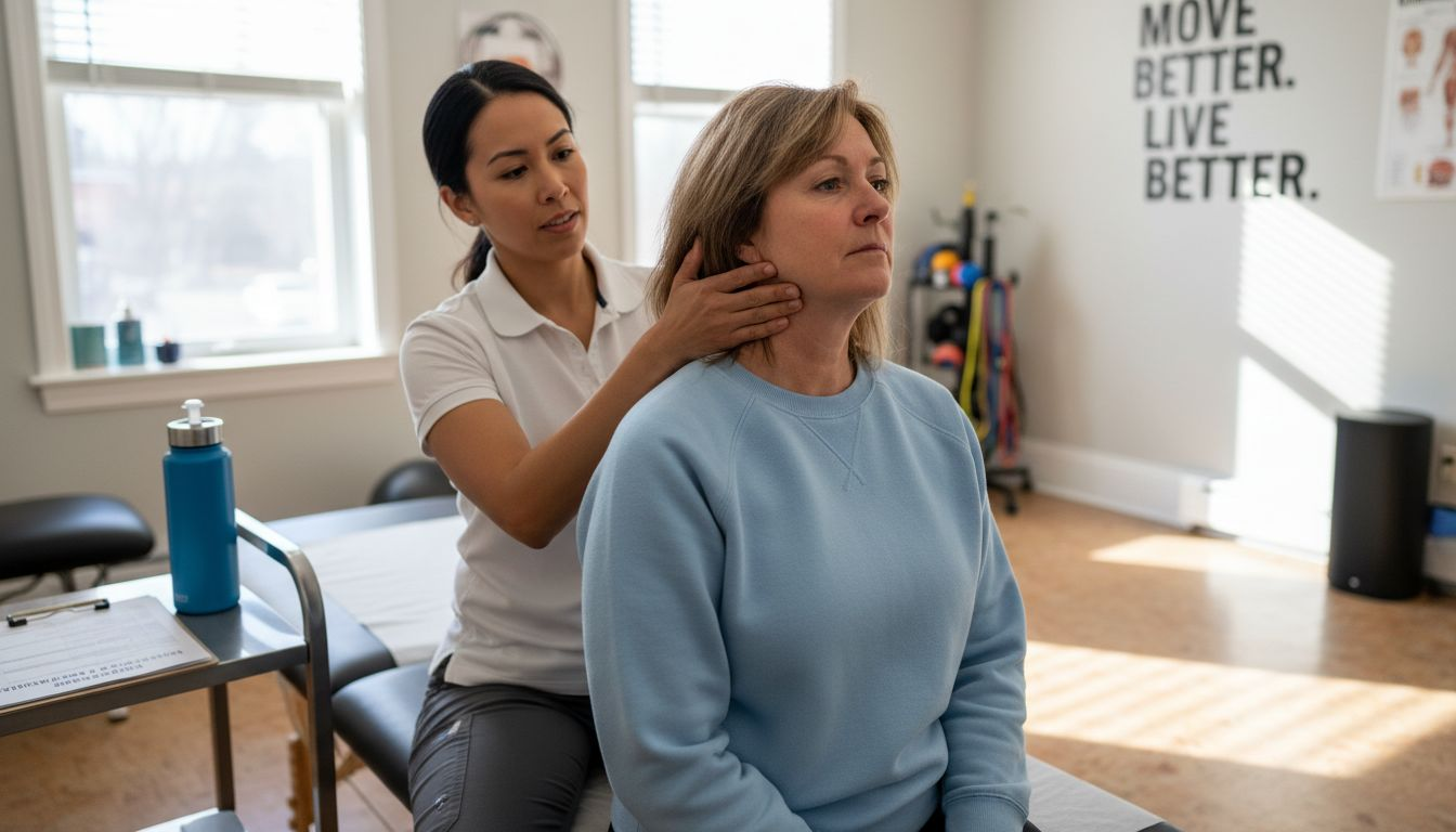 Patient receiving neck rehab in Ottawa clinic