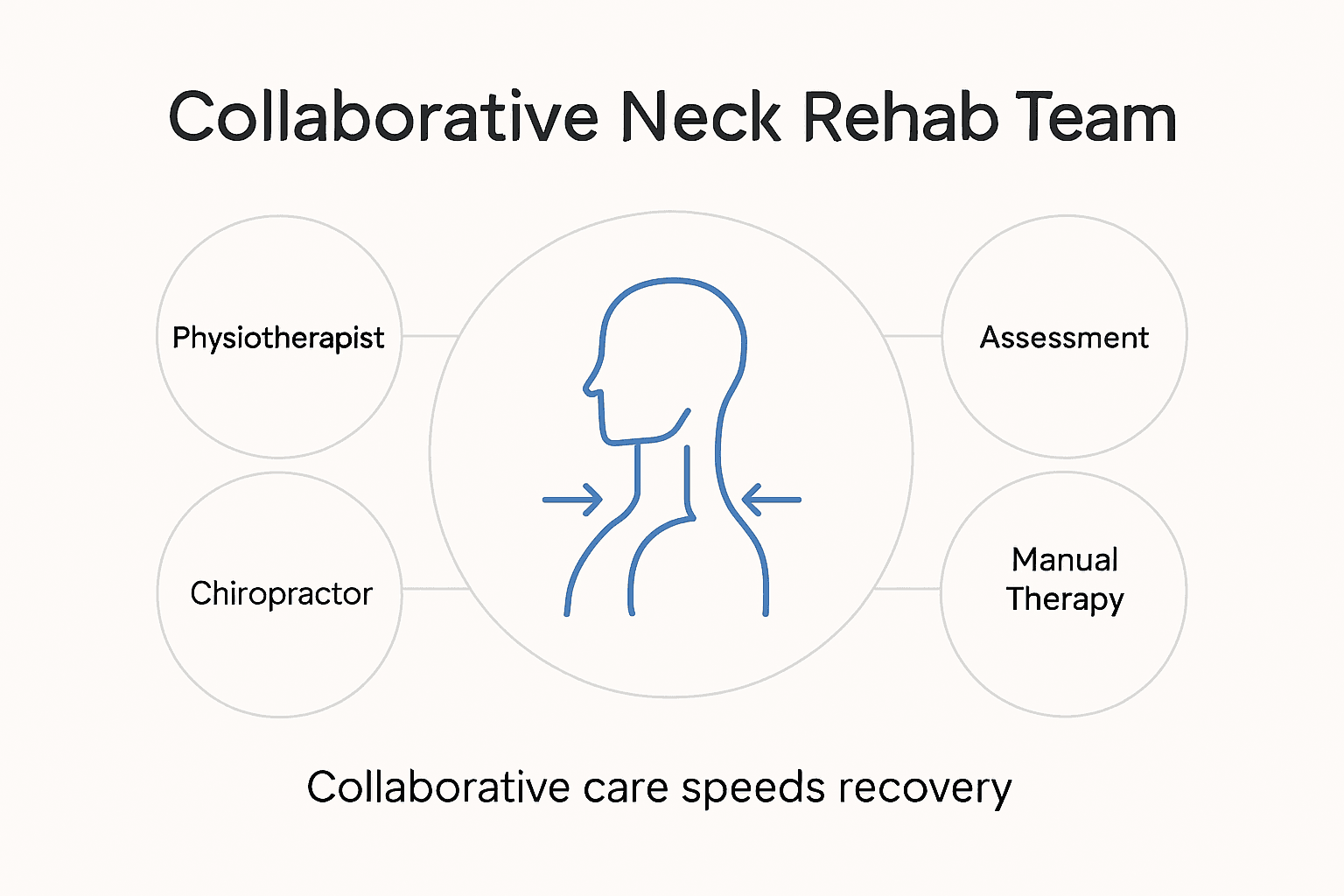 Infographic: neck rehab team members and roles