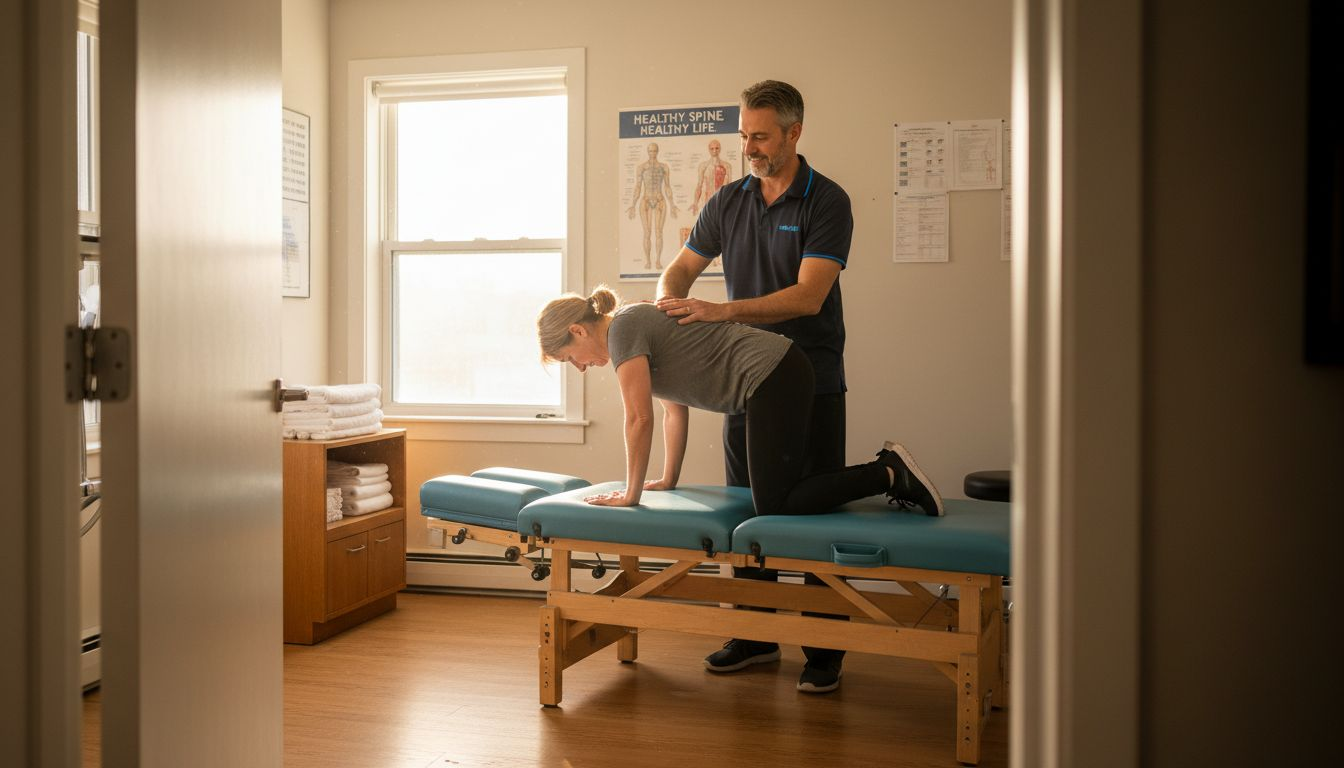 Chiropractor and patient in Ottawa clinic