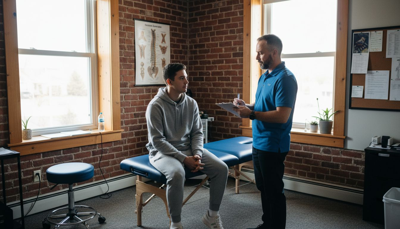 Chiropractor performing musculoskeletal assessment in Ottawa