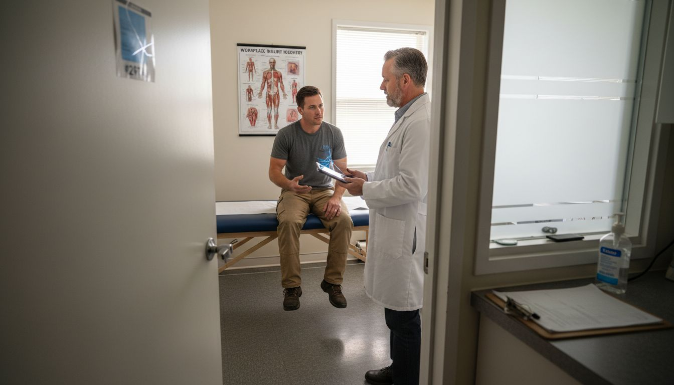 Ottawa physiotherapist consulting injured worker