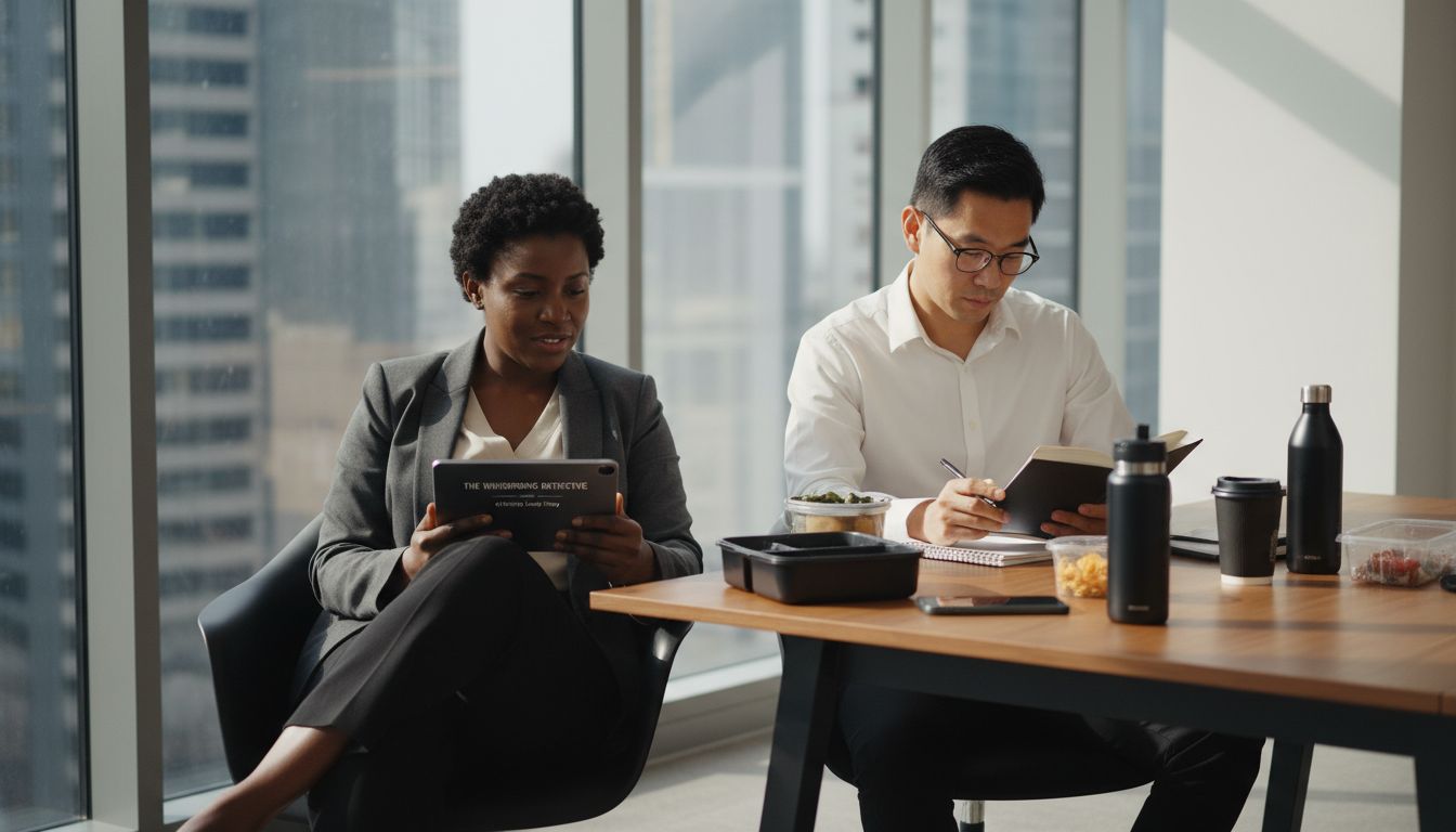 reading during work break