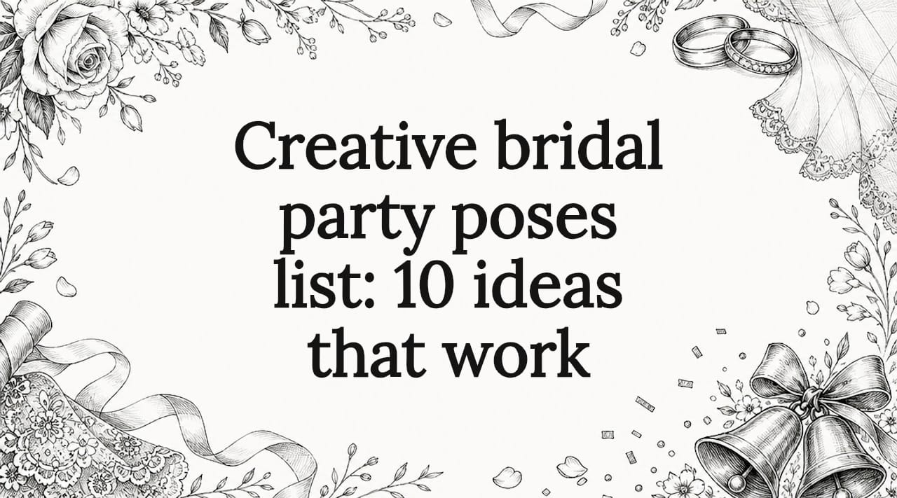 Creative bridal party poses list: 10 ideas that work