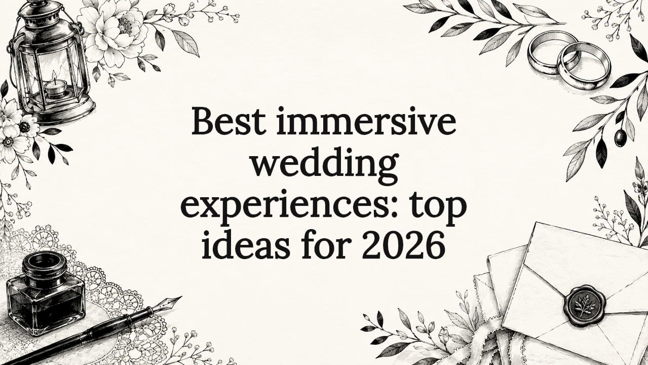 Best immersive wedding experiences: top ideas for 2026