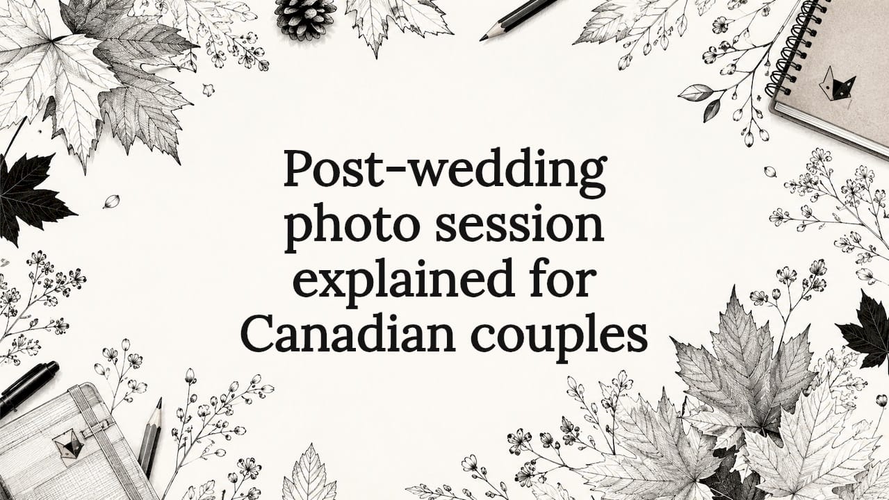Post-wedding photo session explained for Canadian couples