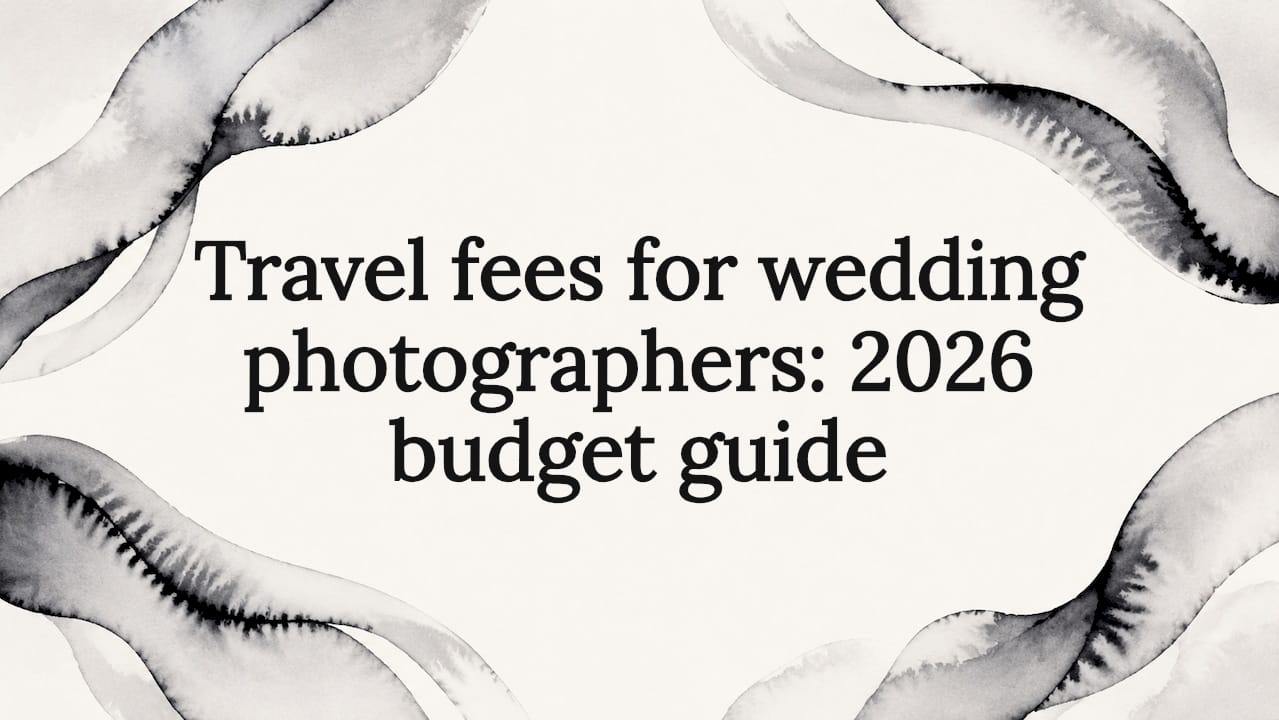 Travel fees for wedding photographers: 2026 budget guide