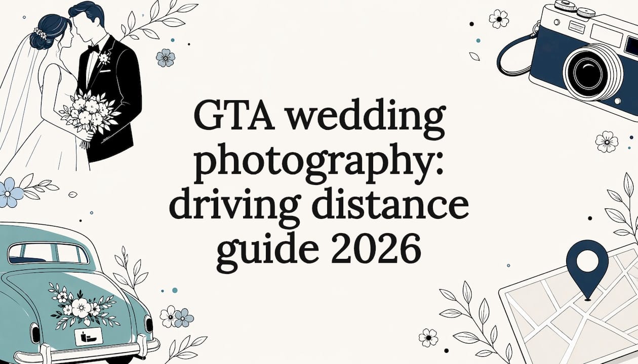 GTA wedding photography: driving distance guide 2026