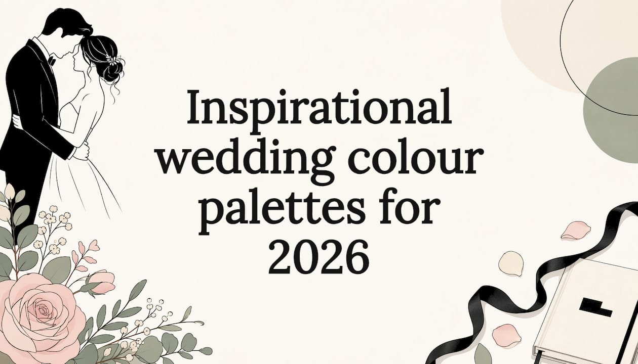 Inspirational wedding colour palettes for 2026