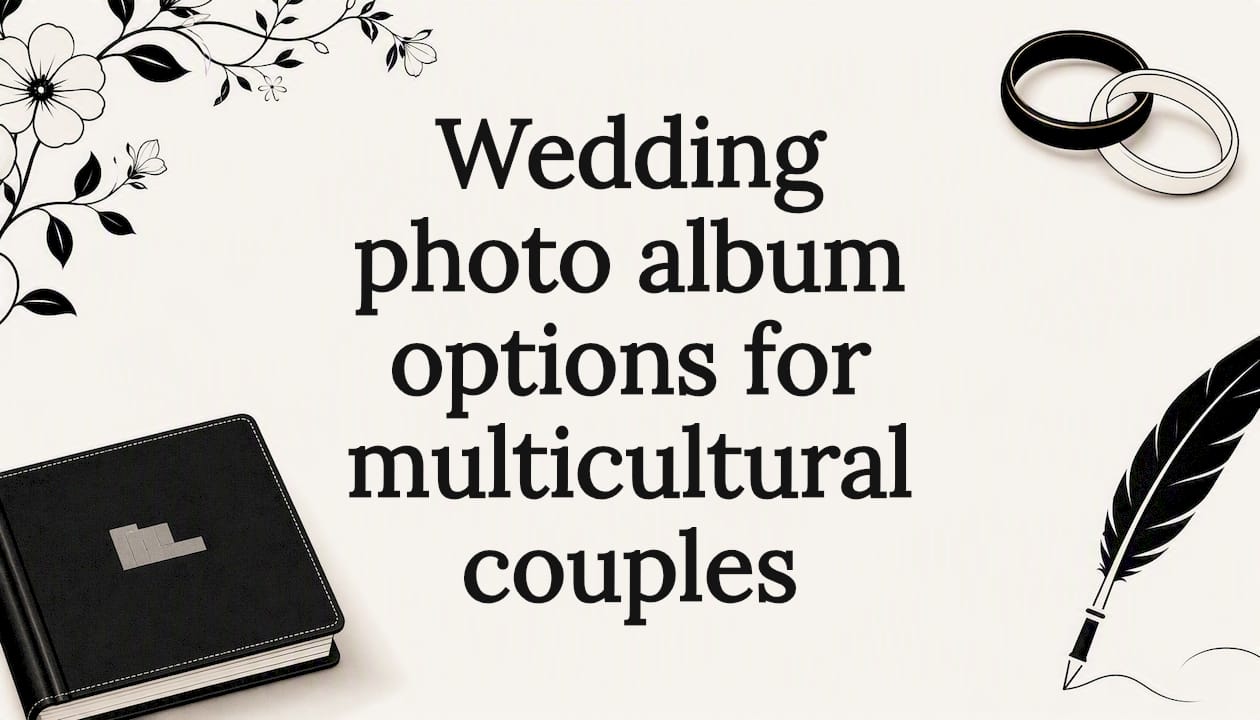 Wedding photo album options for multicultural couples