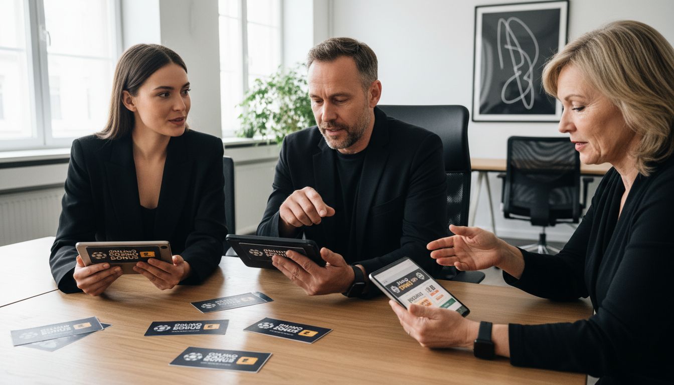 personas comparando bonos