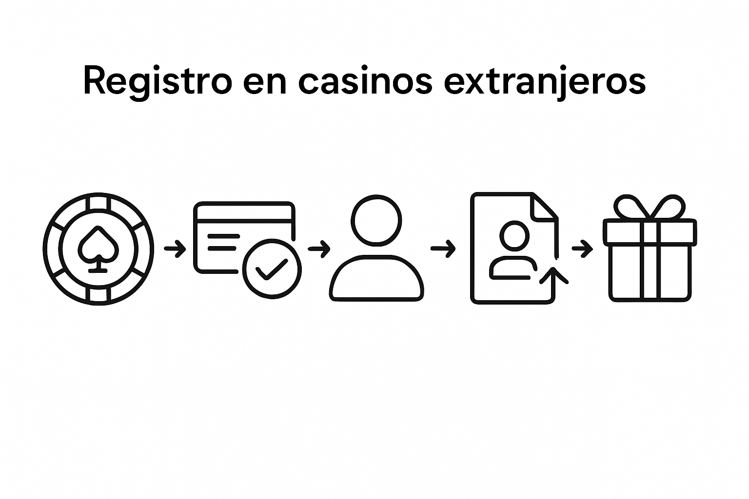 Infografía proceso paso a paso registro casino