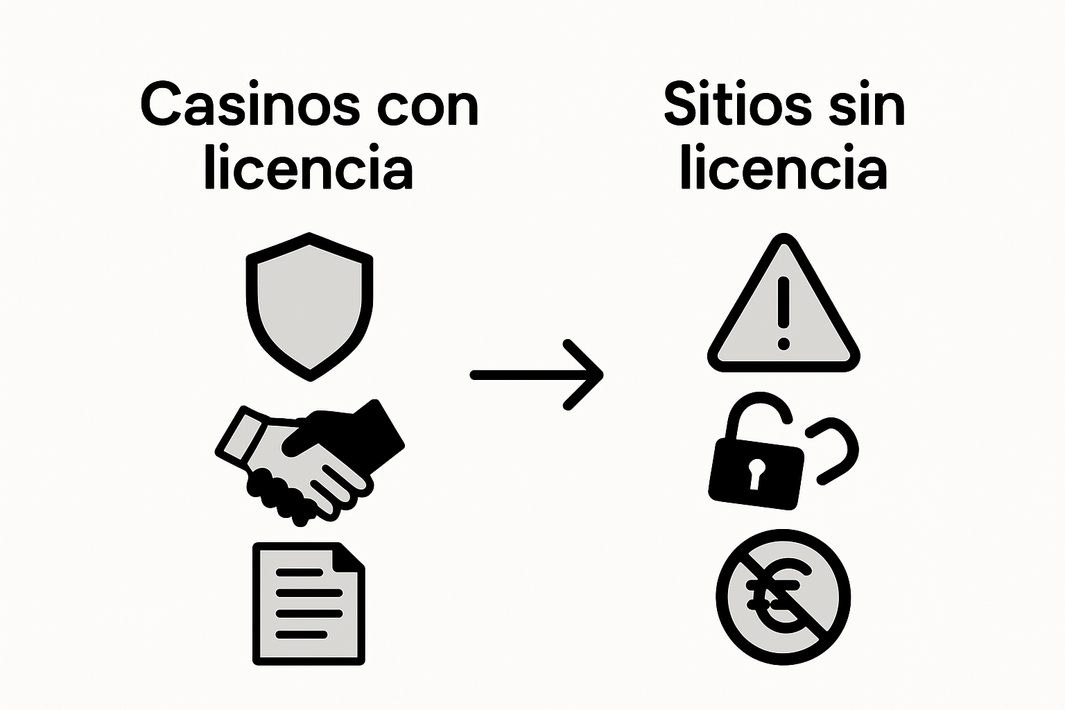 Infografía: riesgos de jugar en casinos con y sin licencia