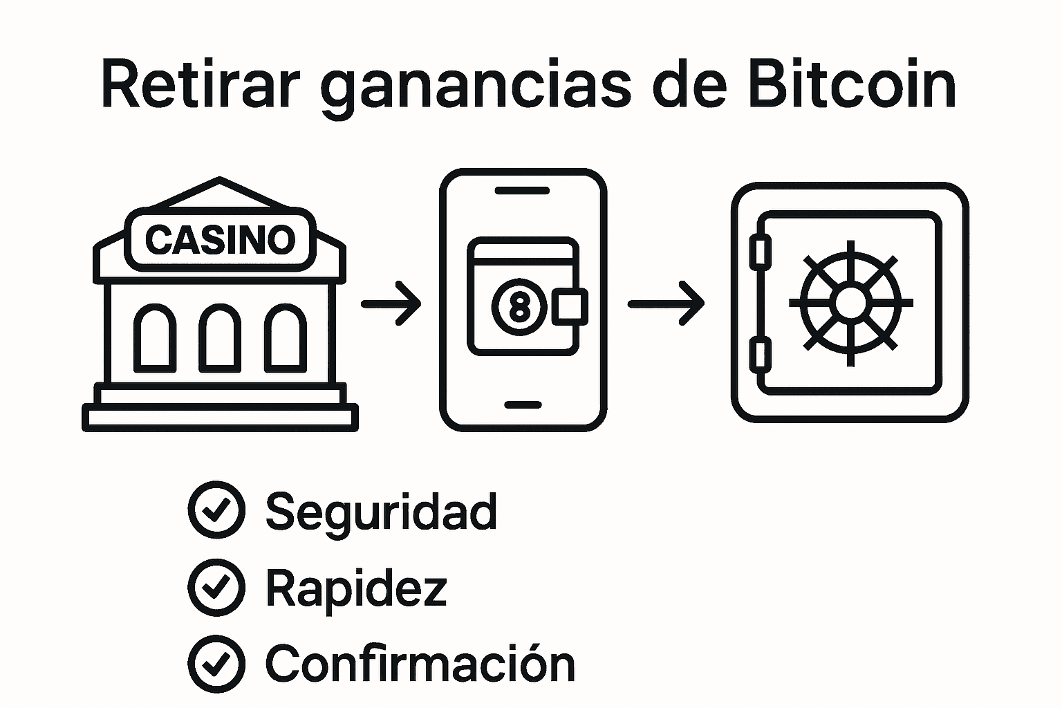 Infografía: ¿Cómo retirar tus ganancias en un casino de bitcoin paso a paso?