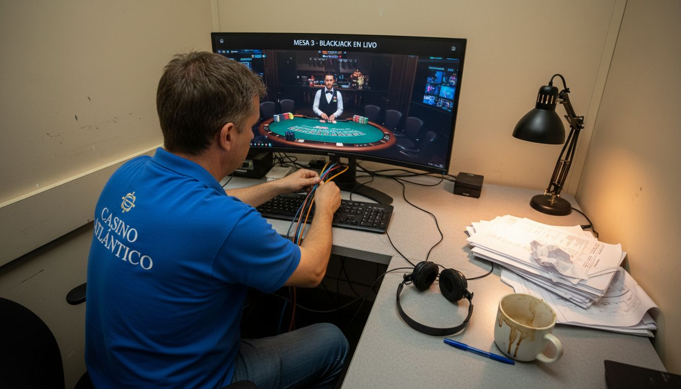 Centro de operaciones para la transmisión en vivo de casinos
