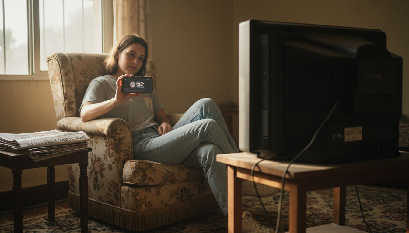 Una mujer entra en la aplicación de casino desde su móvil.