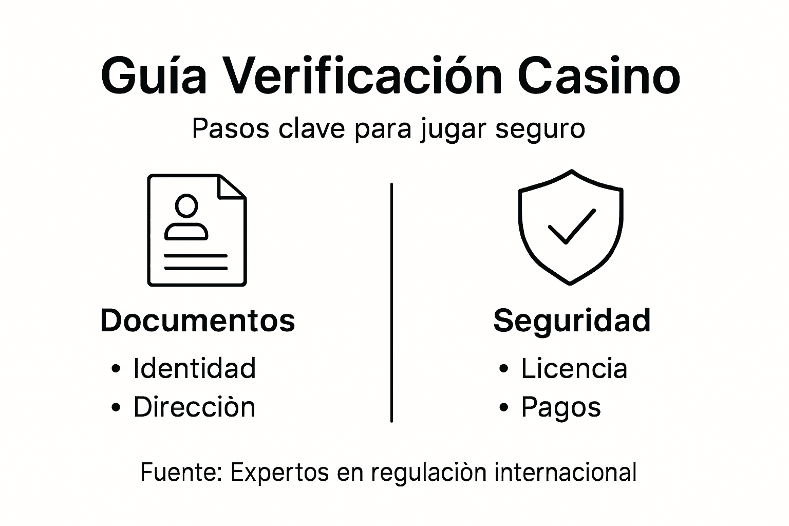 Guía visual con los pasos esenciales para comprobar si un casino online es seguro