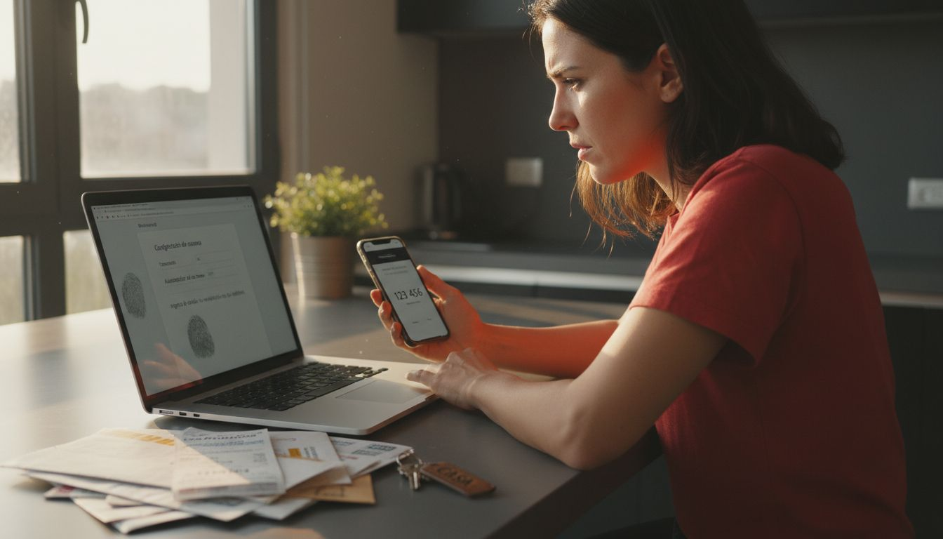 Mujer creando una cuenta segura en un casino online