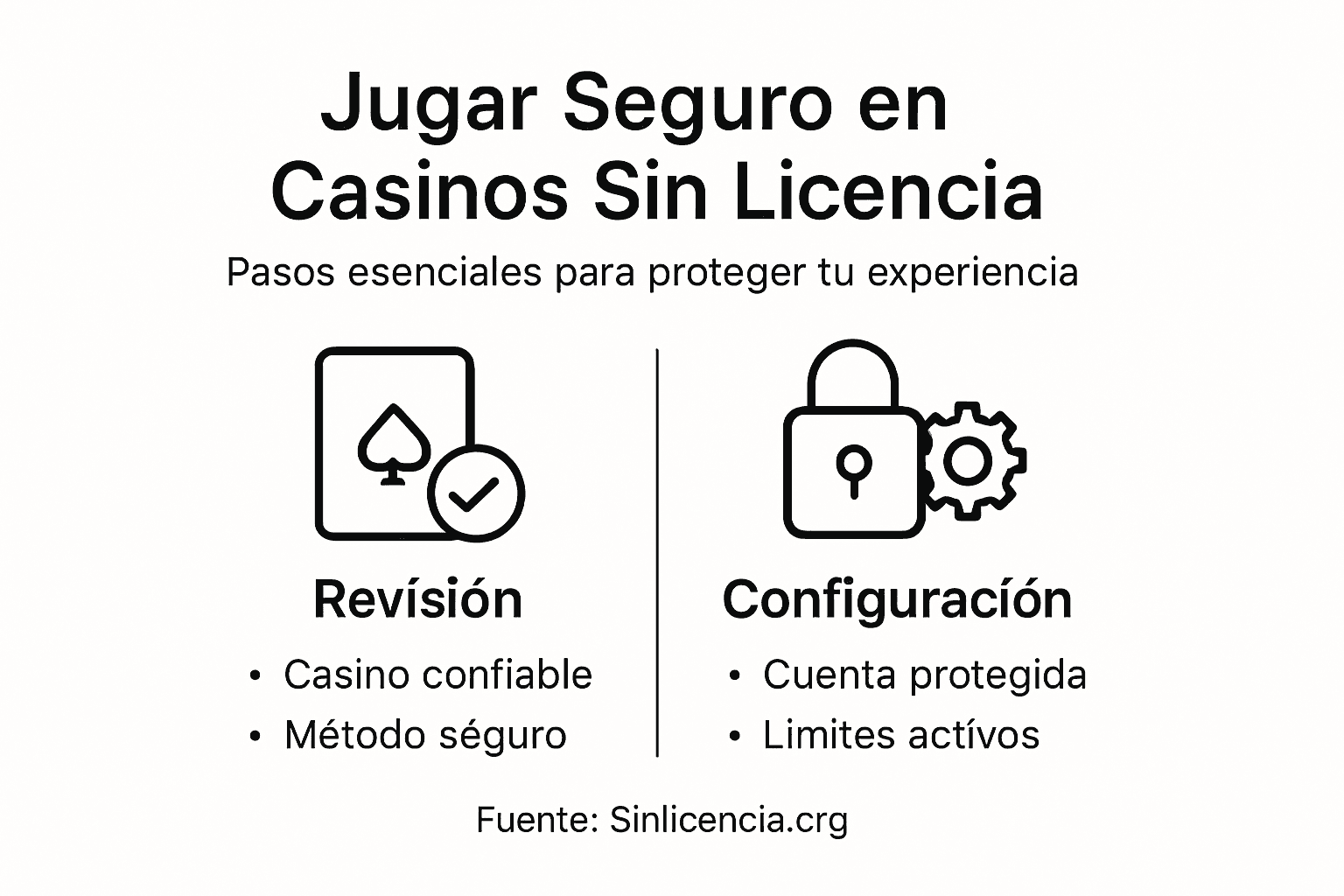 Guía visual con consejos para apostar de forma segura en casinos online
